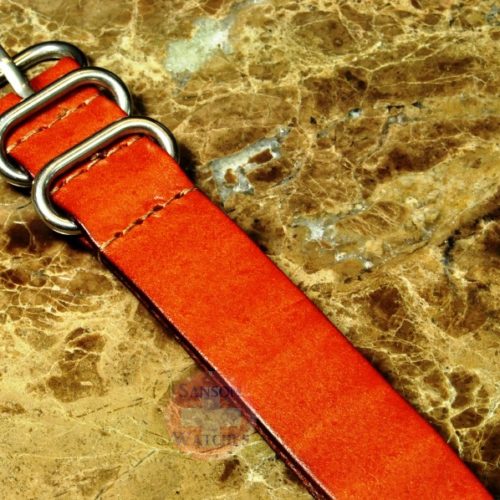 NATO Watch Strap Zulu 22mm Brown Leather