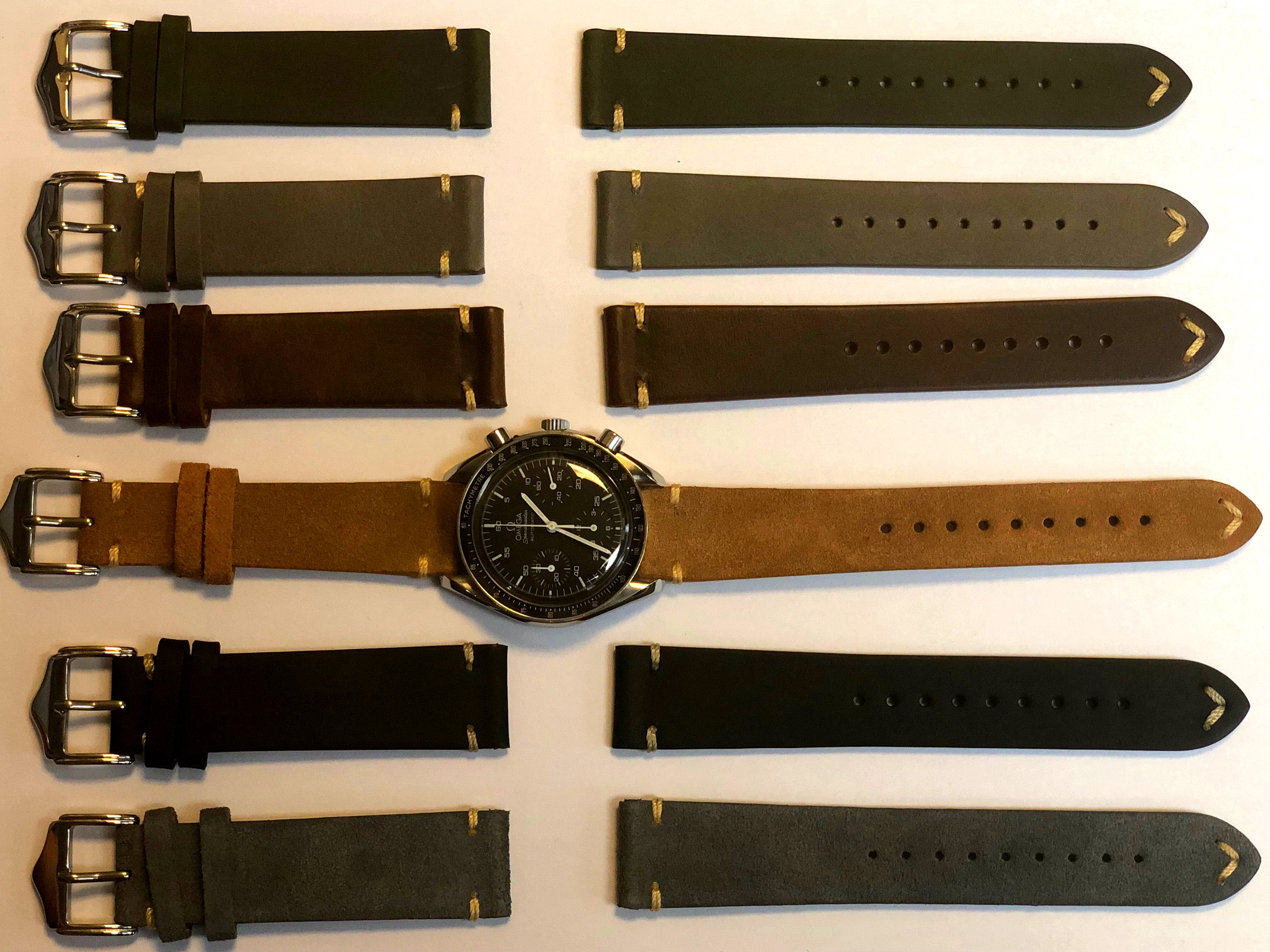 Omega Speedmaster Contrasting Tip Stitch by Liberty Straps