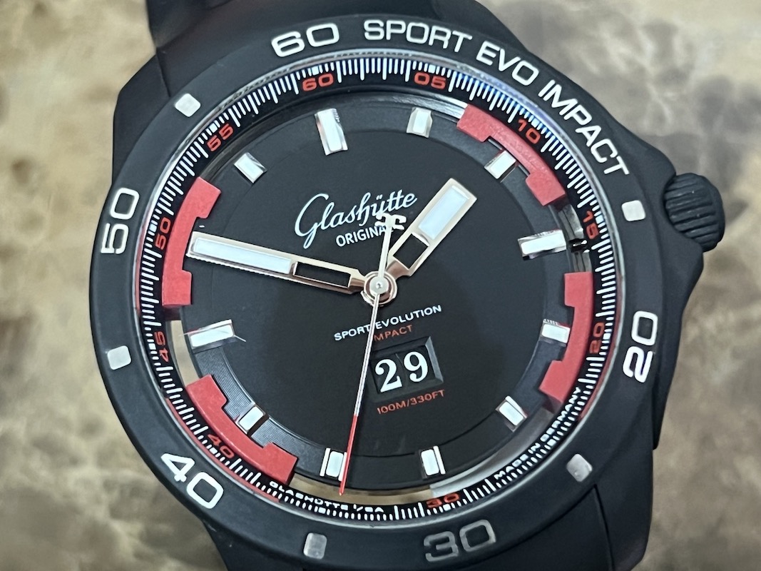 Glashutte Original Sport Evolution Impact Automatic Black Box Papers model 39-47-16-16-54