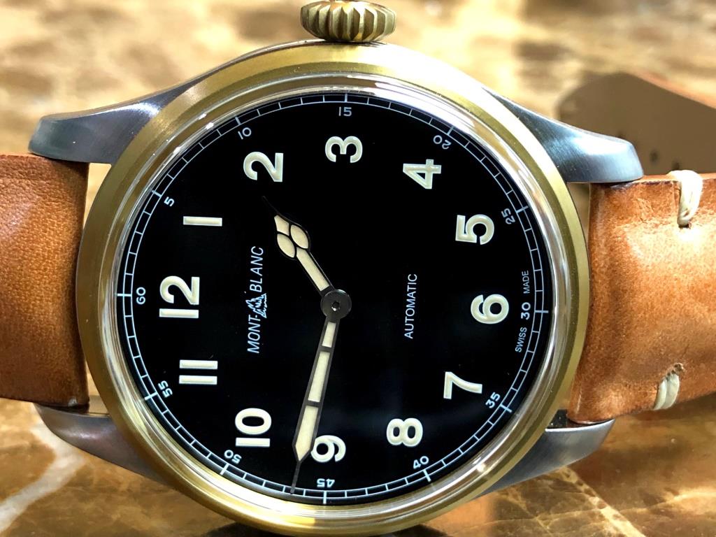 Montblanc 1858 Stainless Steel and Bronze 44mm Automatic with Box and Papers 116241