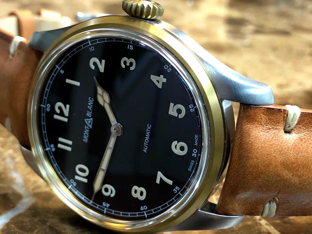 Montblanc 1858 Stainless Steel and Bronze 44mm Automatic with Box and Papers 116241