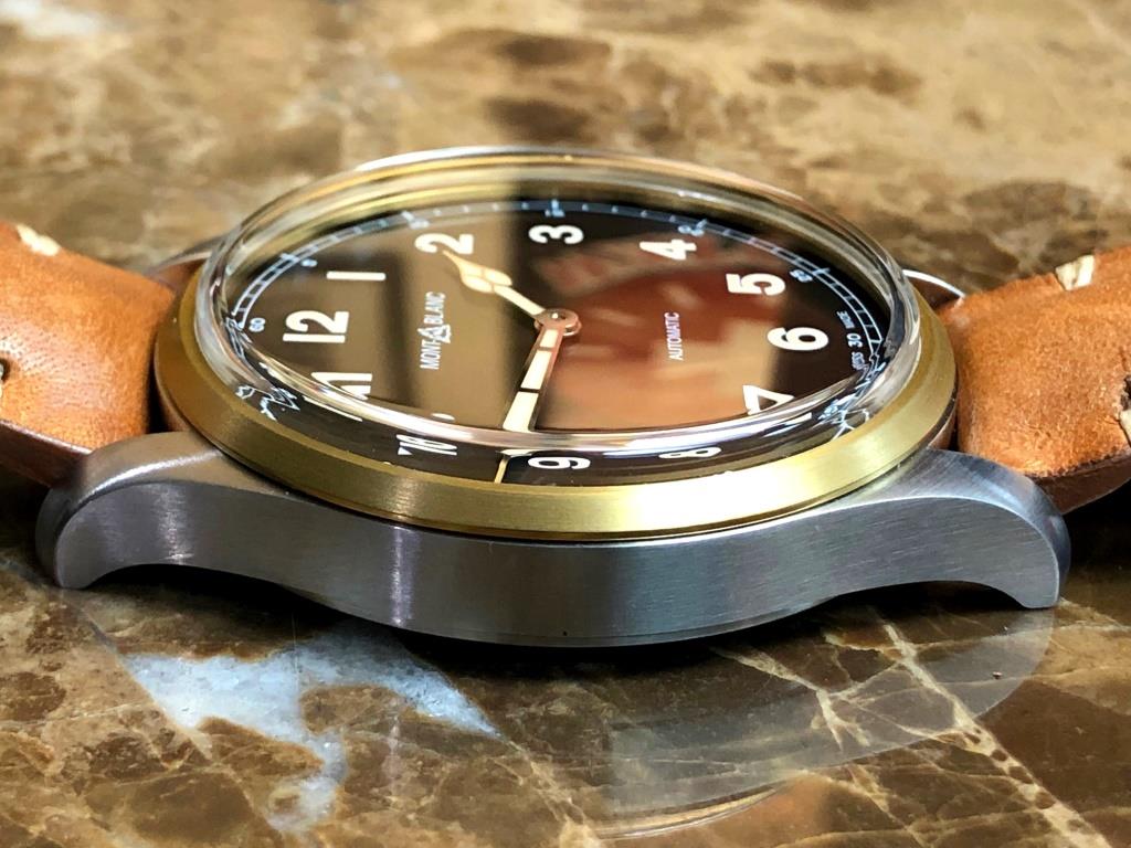 Montblanc 1858 Stainless Steel and Bronze 44mm Automatic with Box and Papers 116241