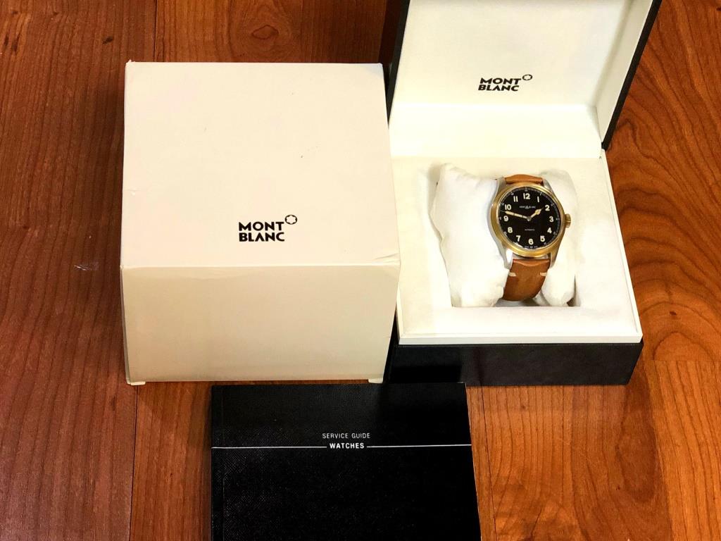 Montblanc 1858 Stainless Steel and Bronze 44mm Automatic with Box and Papers 116241