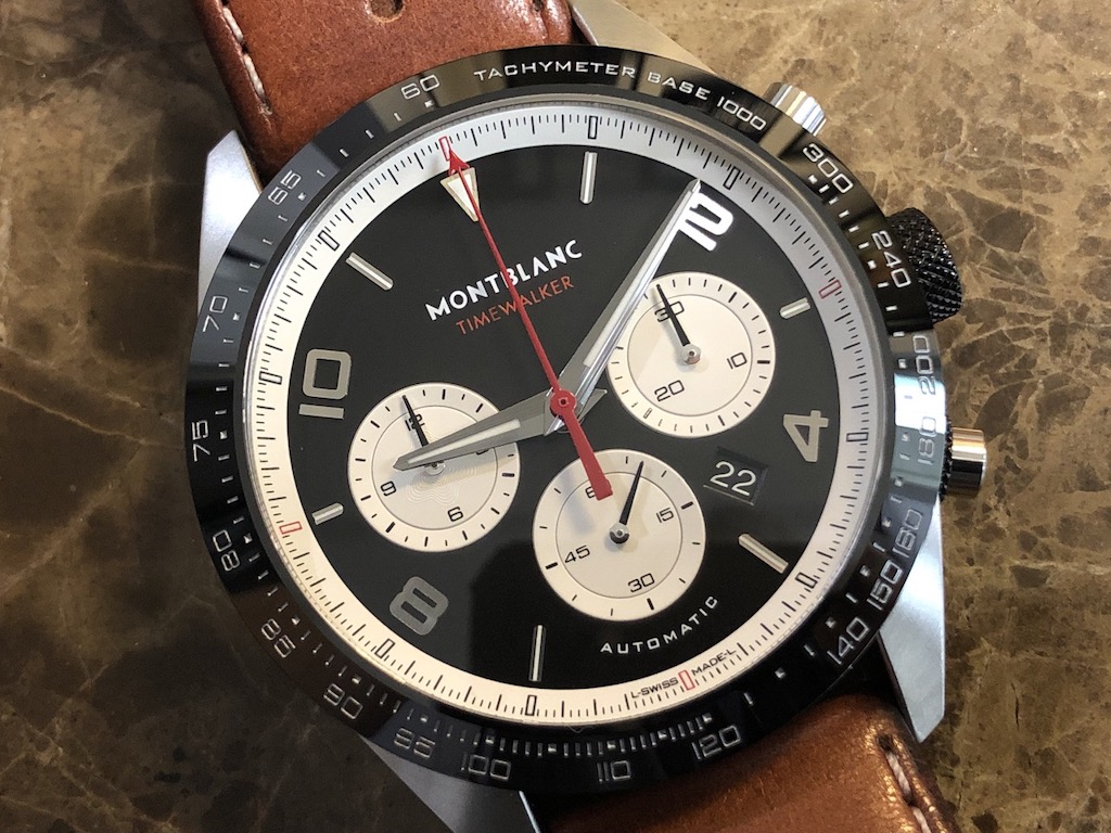Montblanc TimeWalker Chronograph 43mm Automatic Black / White Panda Daytona with Box and Papers 119942