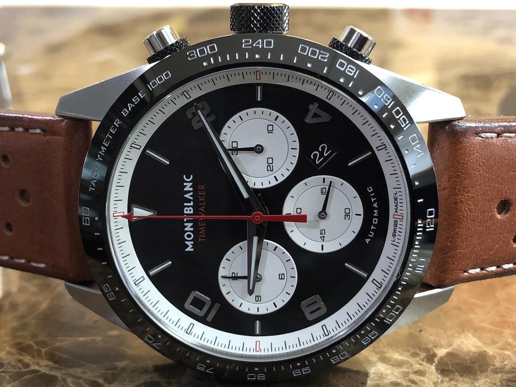 Montblanc TimeWalker Chronograph 43mm Automatic Black / White Panda Daytona with Box and Papers 119942