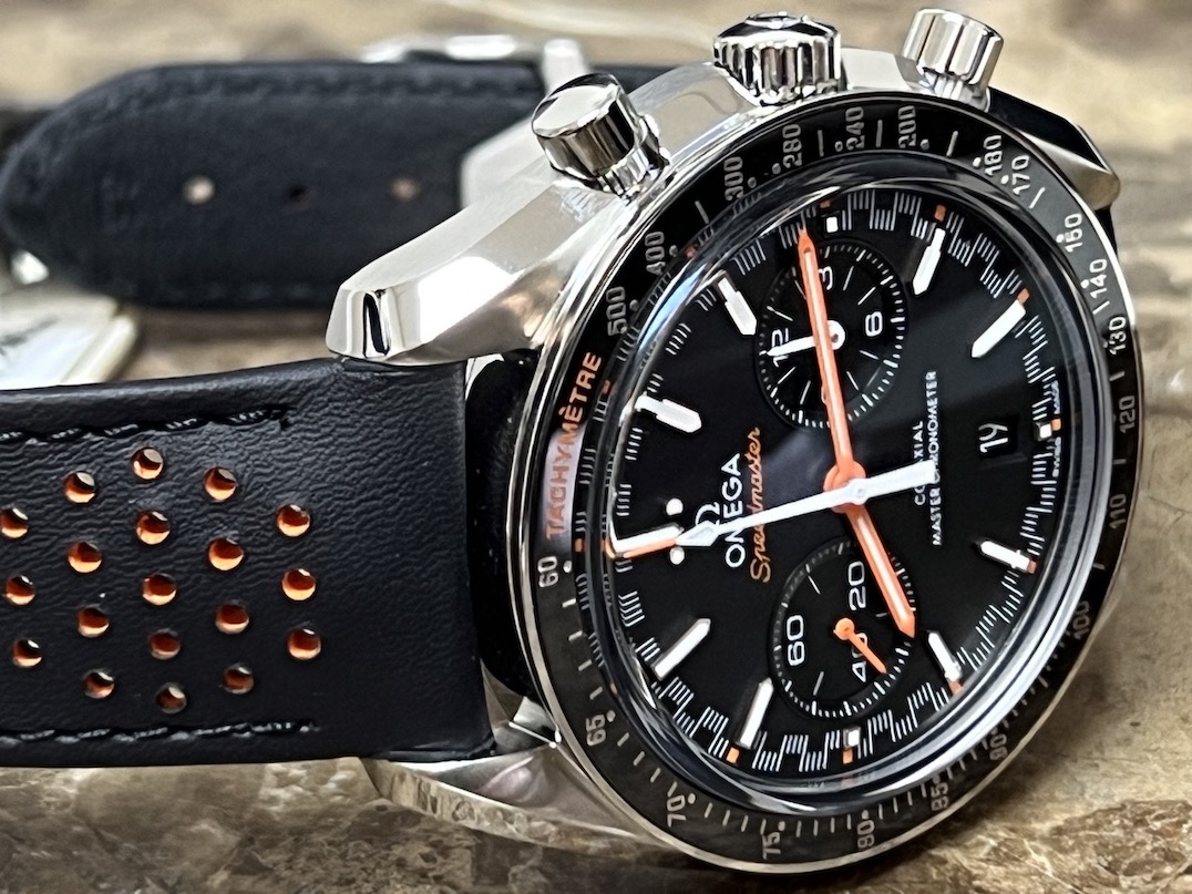 OMEGA Speedmaster RACING CHRONOGRAPH Black Orange Accents 44.25mm Automatic Box Papers Cards 329.32.44.51.01.001