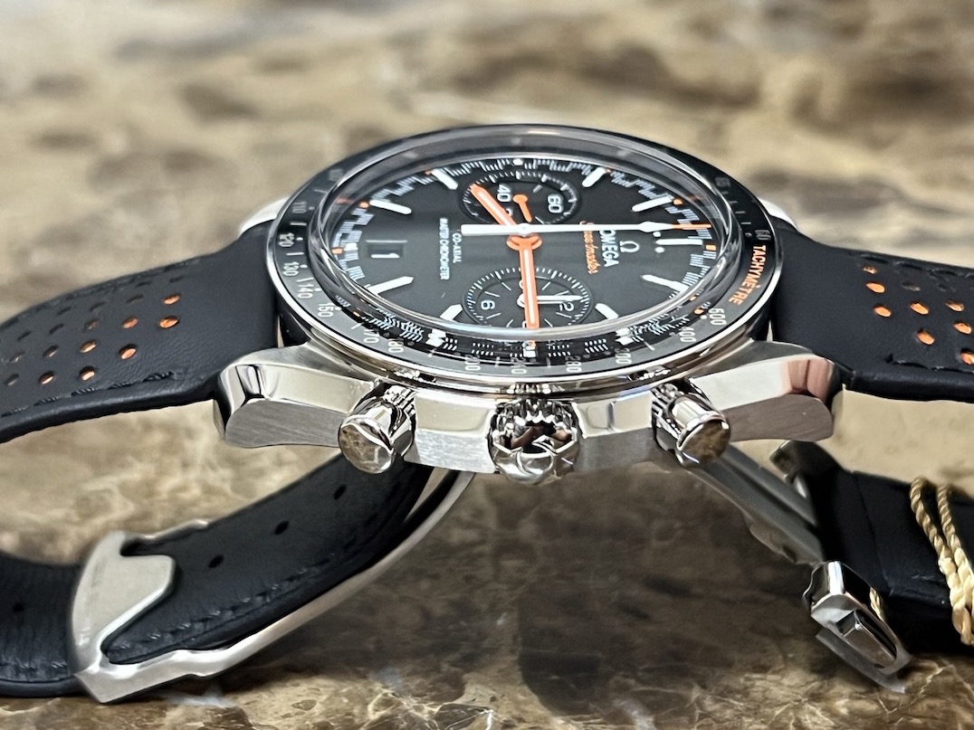 OMEGA Speedmaster RACING CHRONOGRAPH Black Orange Accents 44.25mm Automatic Box Papers Cards 329.32.44.51.01.001