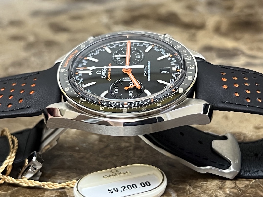 OMEGA Speedmaster RACING CHRONOGRAPH Black Orange Accents 44.25mm Automatic Box Papers Cards 329.32.44.51.01.001
