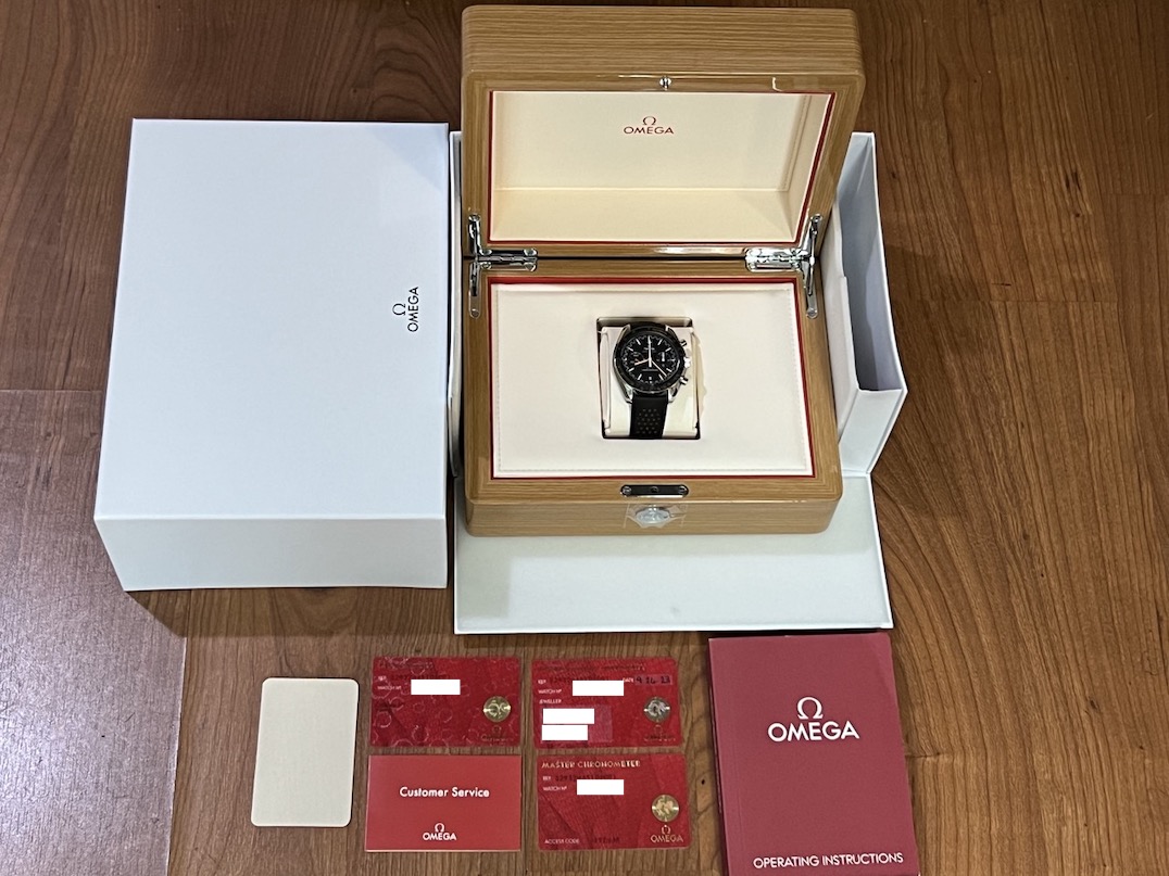 OMEGA Speedmaster RACING CHRONOGRAPH Black Orange Accents 44.25mm Automatic Box Papers Cards 329.32.44.51.01.001