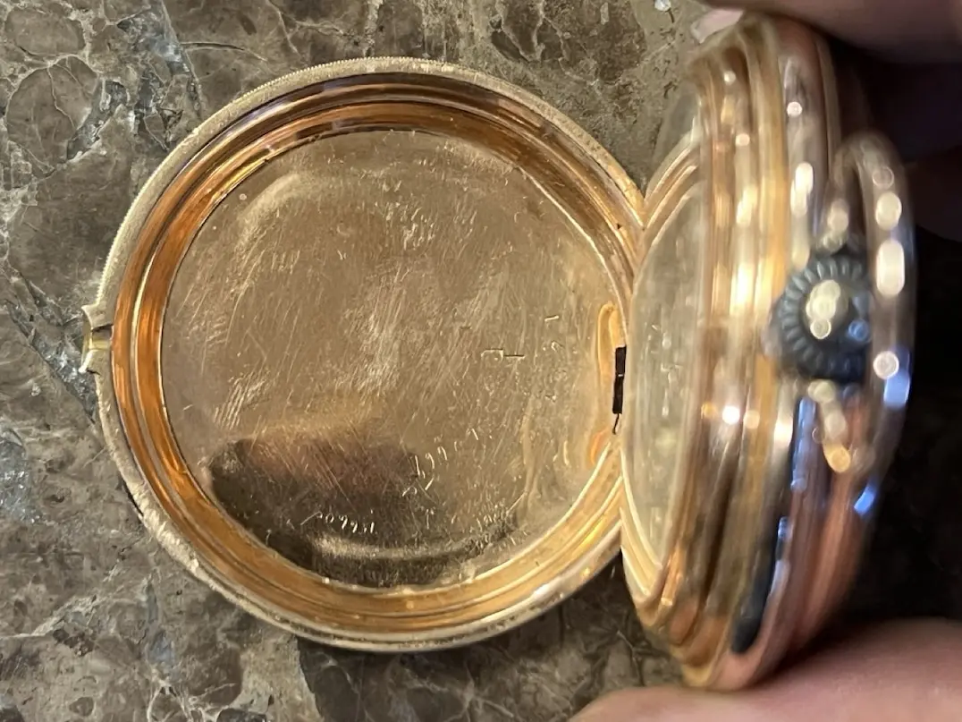 Tiffany & Company Pocket Watch 18k Yellow Gold Chronograph Hunter Case Vintage just serviced - Image 5