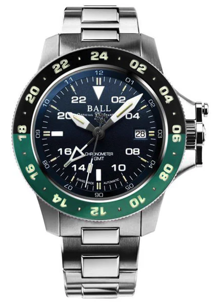 BALL Engineer Hydrocarbon AeroGMT II 40mm Automatic Black Green Bezel Sprite Blue Dial DG2018C-S11C-BE Box Papers Card