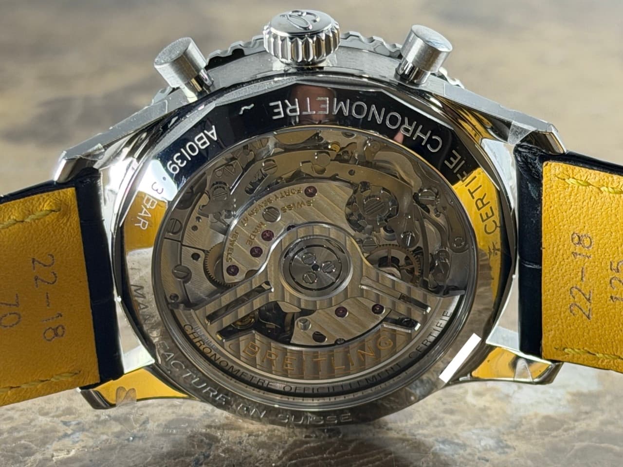BREITLING Navitimer B01 Chronograph 41 Automatic Black Blue with Box Papers Card AB0139241C1P1 Never Worn