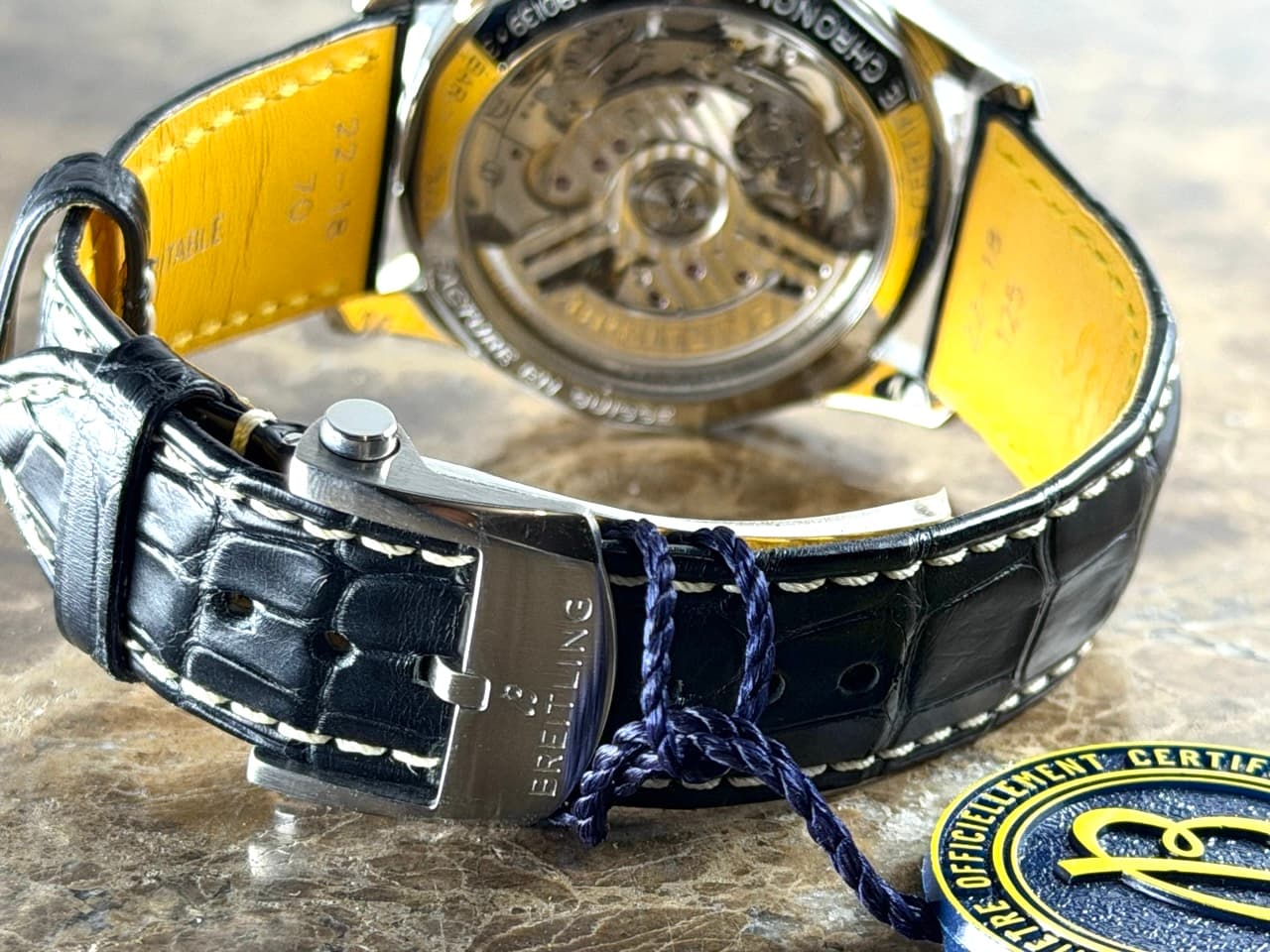 BREITLING Navitimer B01 Chronograph 41 Automatic Black Blue with Box Papers Card AB0139241C1P1 Never Worn