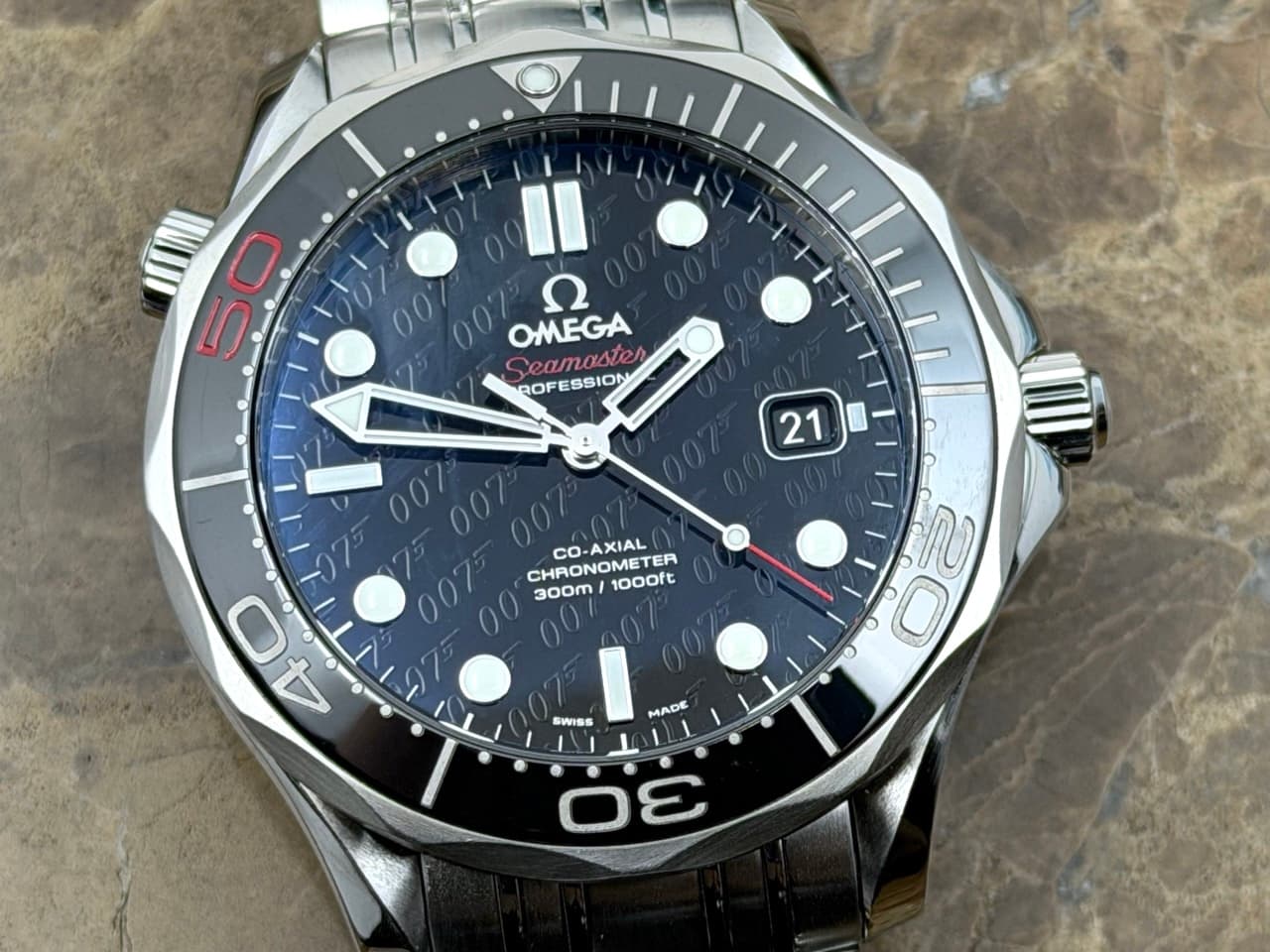 Omega Seamaster Diver 300M 41mm 50th Anniversary Limited Edition Ceramic Bezel Box Papers Cards 212.30.41.20.01.005