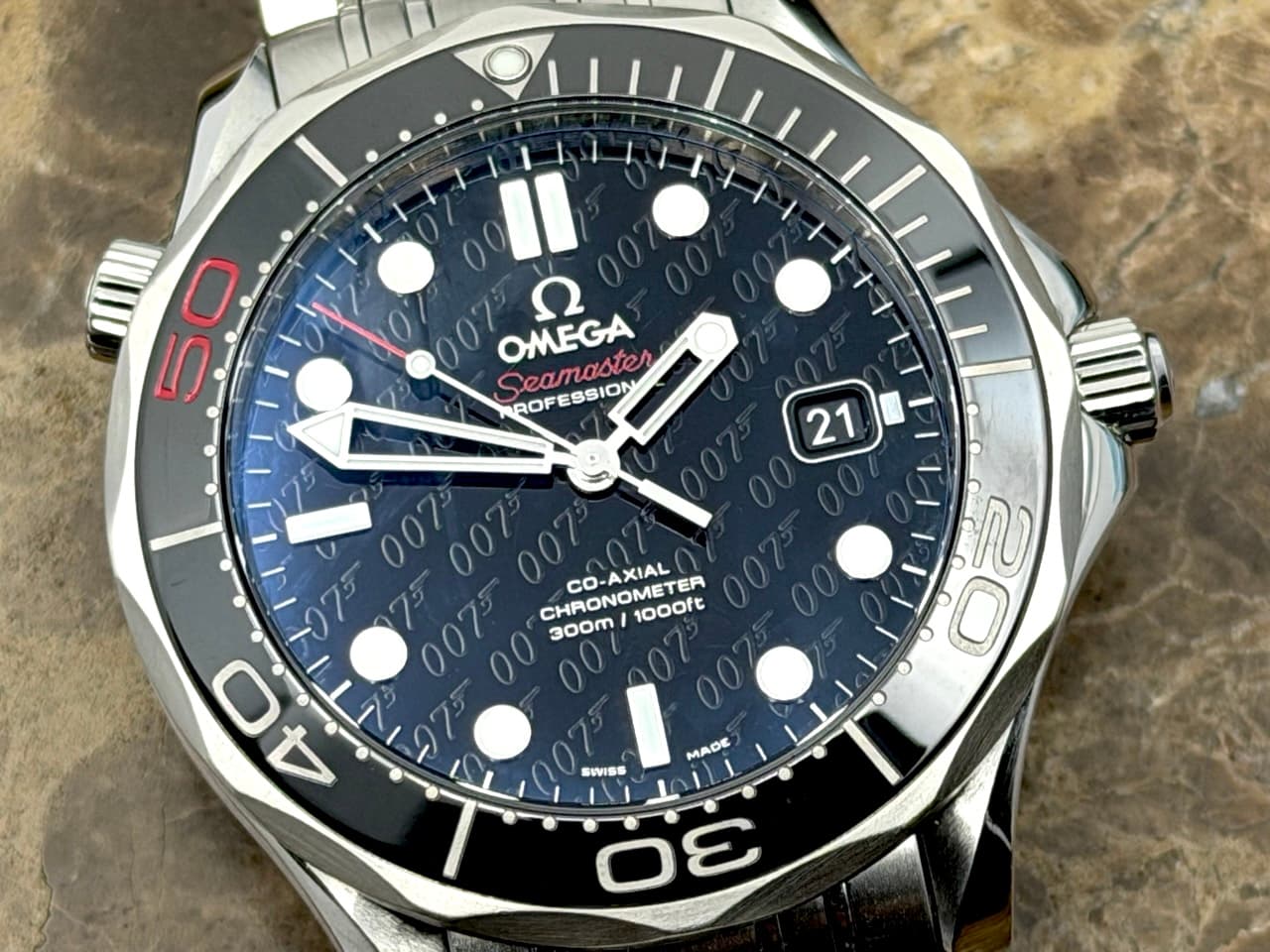 Omega Seamaster Diver 300M 41mm 50th Anniversary Limited Edition Ceramic Bezel Box Papers Cards 212.30.41.20.01.005