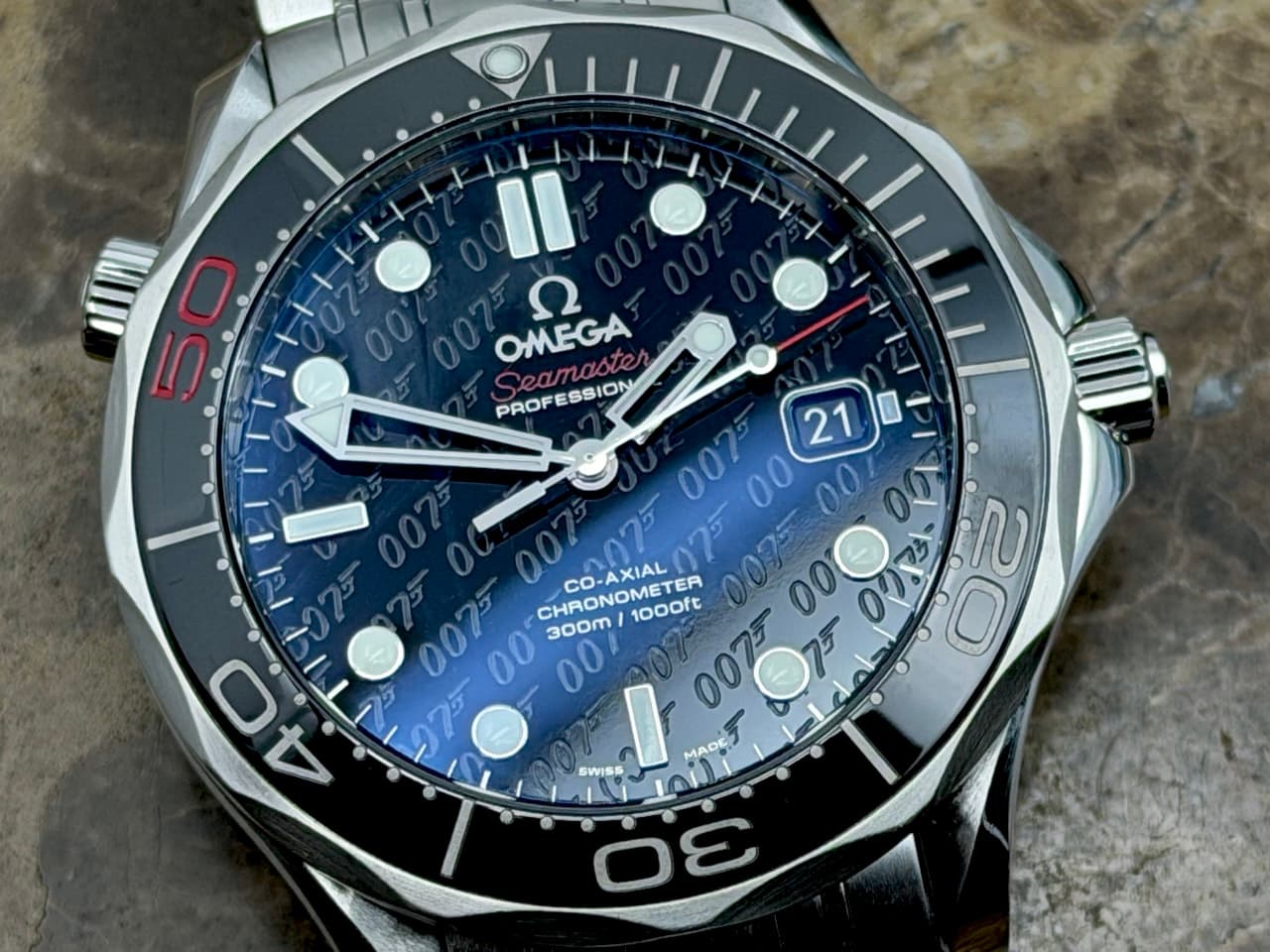 Omega Seamaster Diver 300M 41mm 50th Anniversary Limited Edition Ceramic Bezel Box Papers Cards 212.30.41.20.01.005