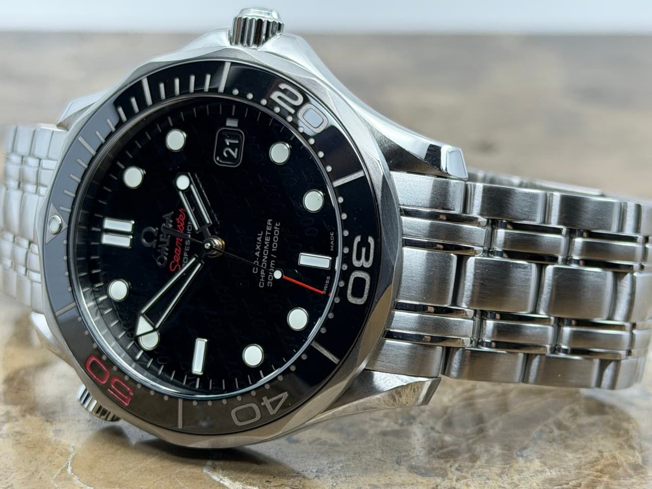 Omega Seamaster Diver 300M 41mm 50th Anniversary Limited Edition Ceramic Bezel Box Papers Cards 212.30.41.20.01.005