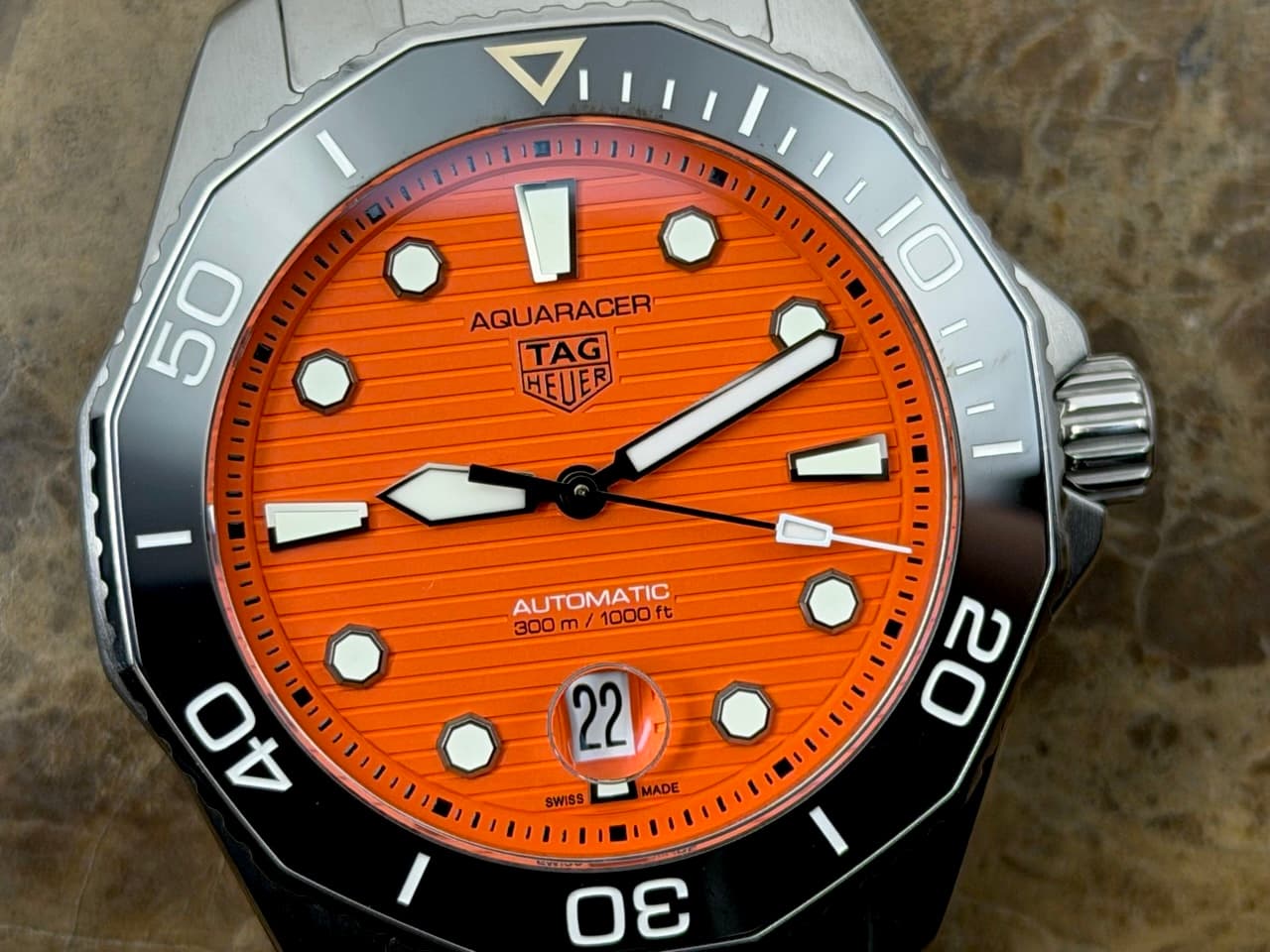 Tag Heuer Aquaracer 43mm Automatic with Orange Dial with Tag Heuer Box WBP201F.BA0632