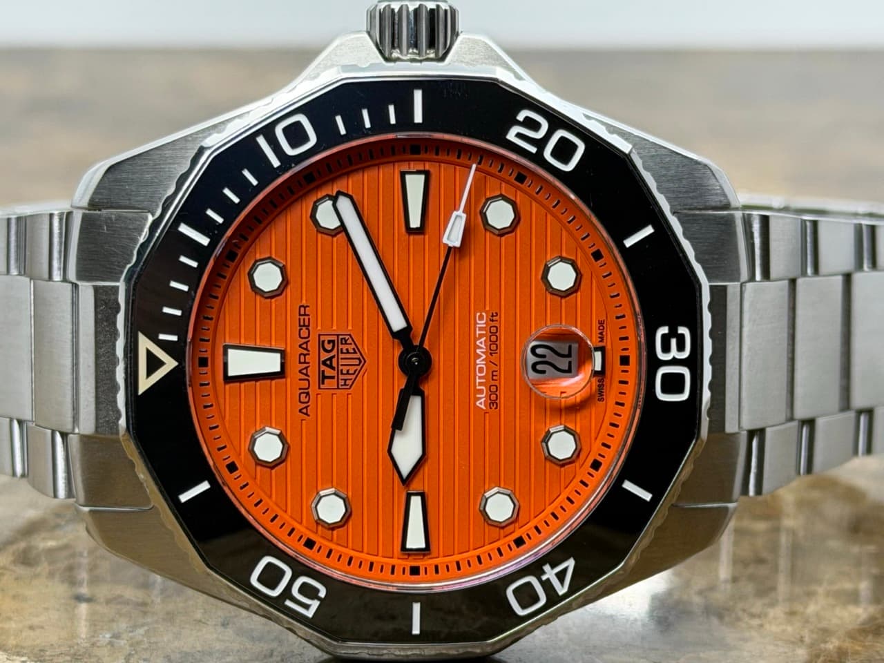 Tag Heuer Aquaracer 43mm Automatic with Orange Dial with Tag Heuer Box WBP201F.BA0632