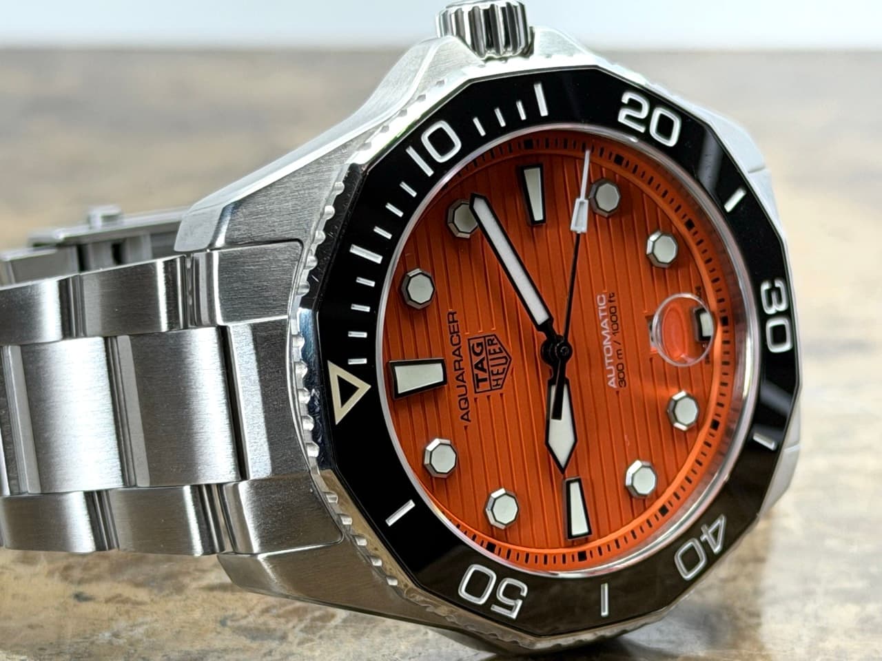 Tag Heuer Aquaracer 43mm Automatic with Orange Dial with Tag Heuer Box WBP201F.BA0632