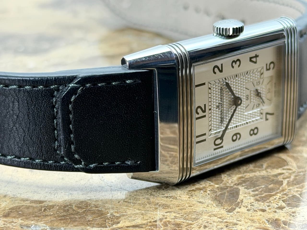 Jaeger LeCoultre REVERSO Classic Large Small Seconds 27mm x 45mm Mechanical Silver Dial Box Papers Card Q3858522