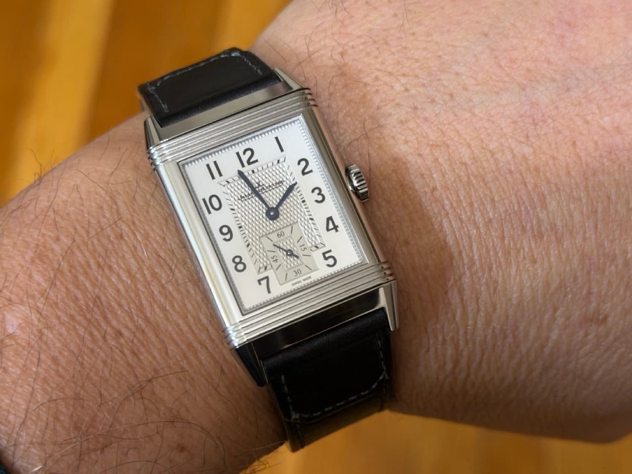 Jaeger LeCoultre REVERSO Classic Large Small Seconds 27mm x 45mm Mechanical Silver Dial Box Papers Card Q3858522