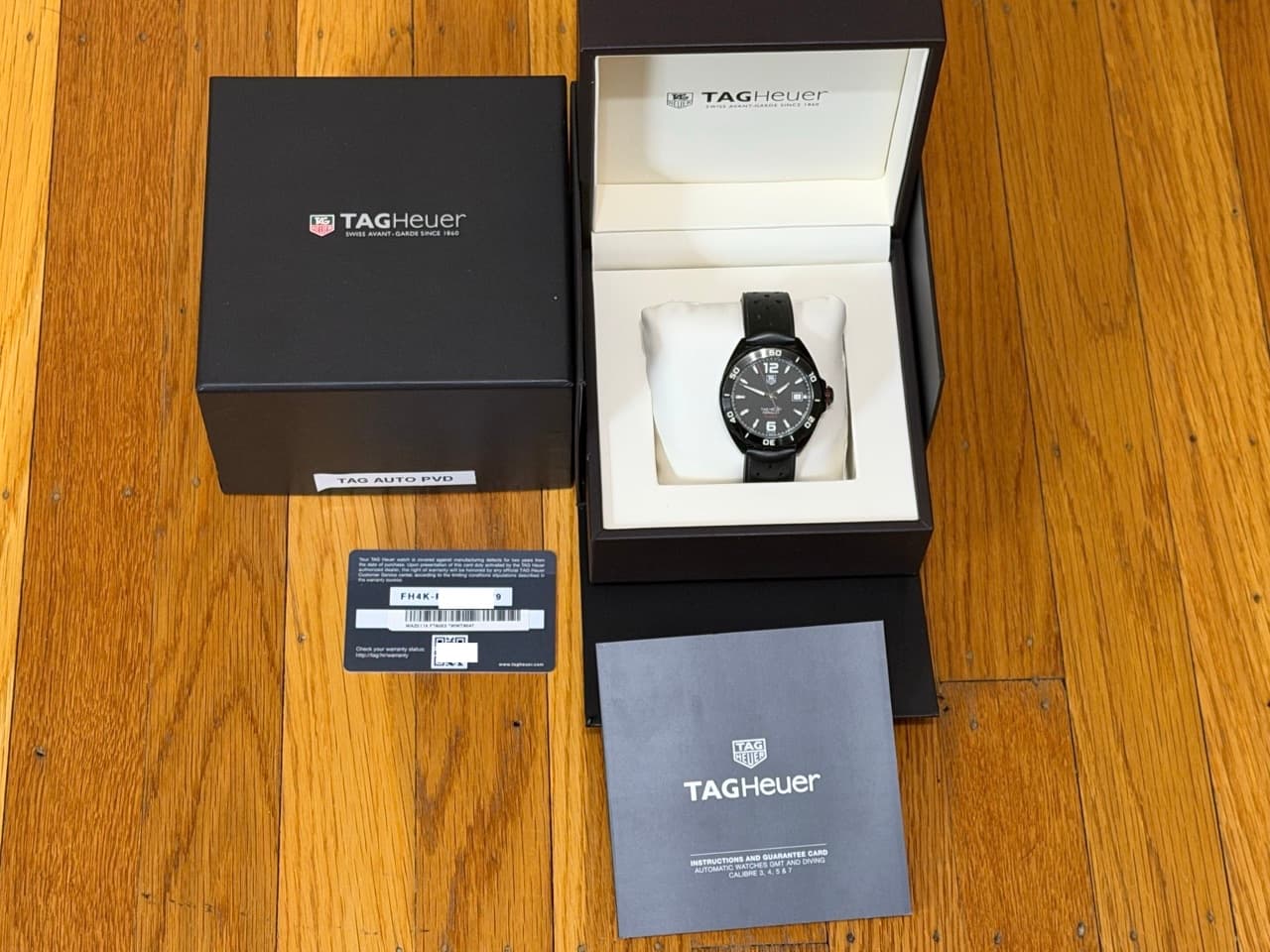 Tag Heuer Formula 1 Automatic 41mm Caliber 5 Black Tactical PVD on Rubber Strap with Box and Papers WAZ2115.FT8023