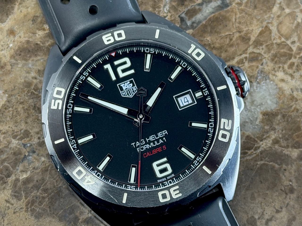 Tag Heuer Formula 1 Automatic 41mm Caliber 5 Black Tactical PVD on Rubber Strap with Box and Papers WAZ2115.FT8023
