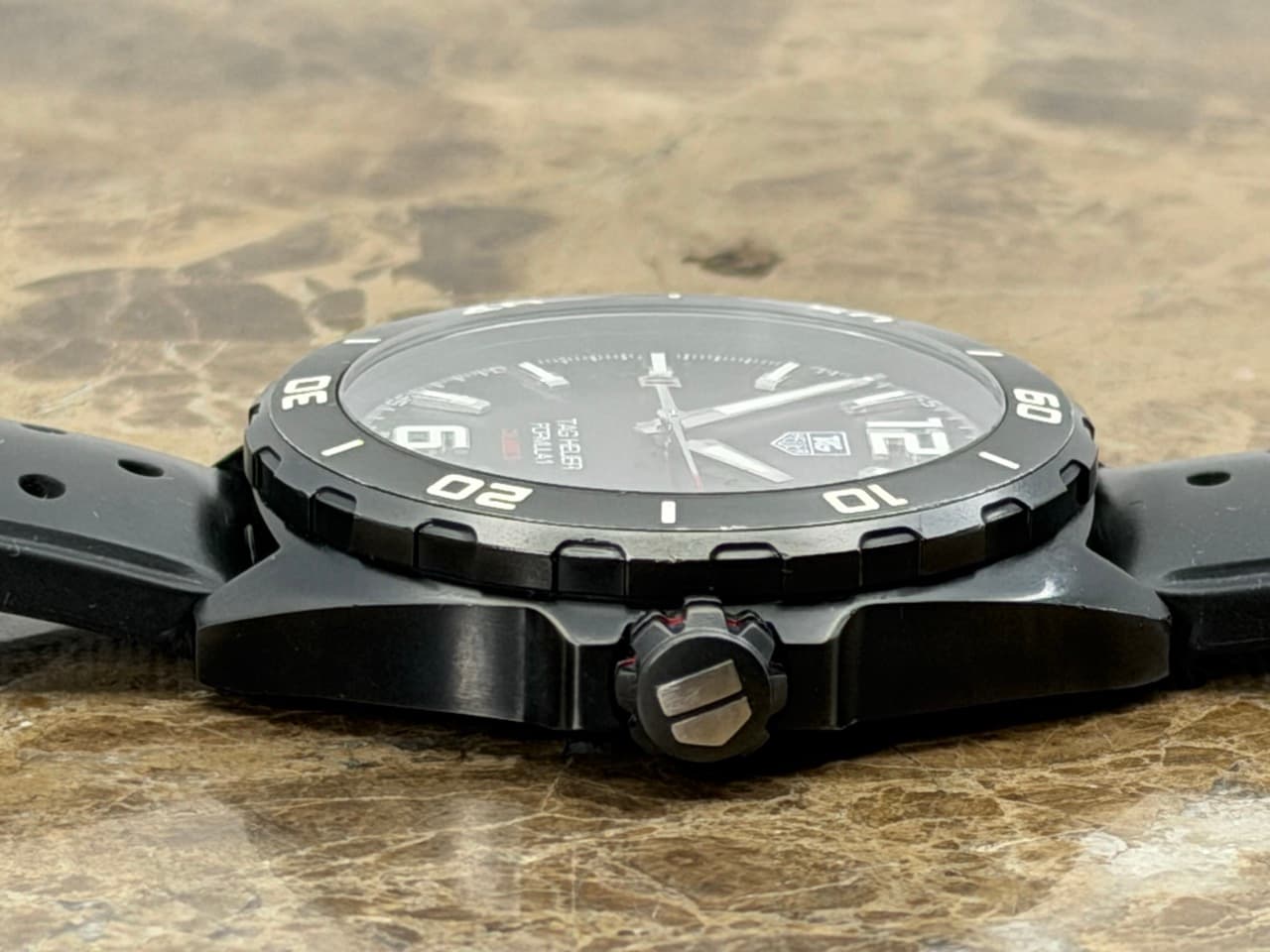 Tag Heuer Formula 1 Automatic 41mm Caliber 5 Black Tactical PVD on Rubber Strap with Box and Papers WAZ2115.FT8023