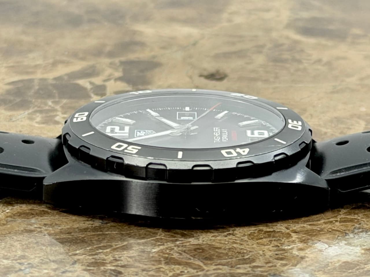Tag Heuer Formula 1 Automatic 41mm Caliber 5 Black Tactical PVD on Rubber Strap with Box and Papers WAZ2115.FT8023