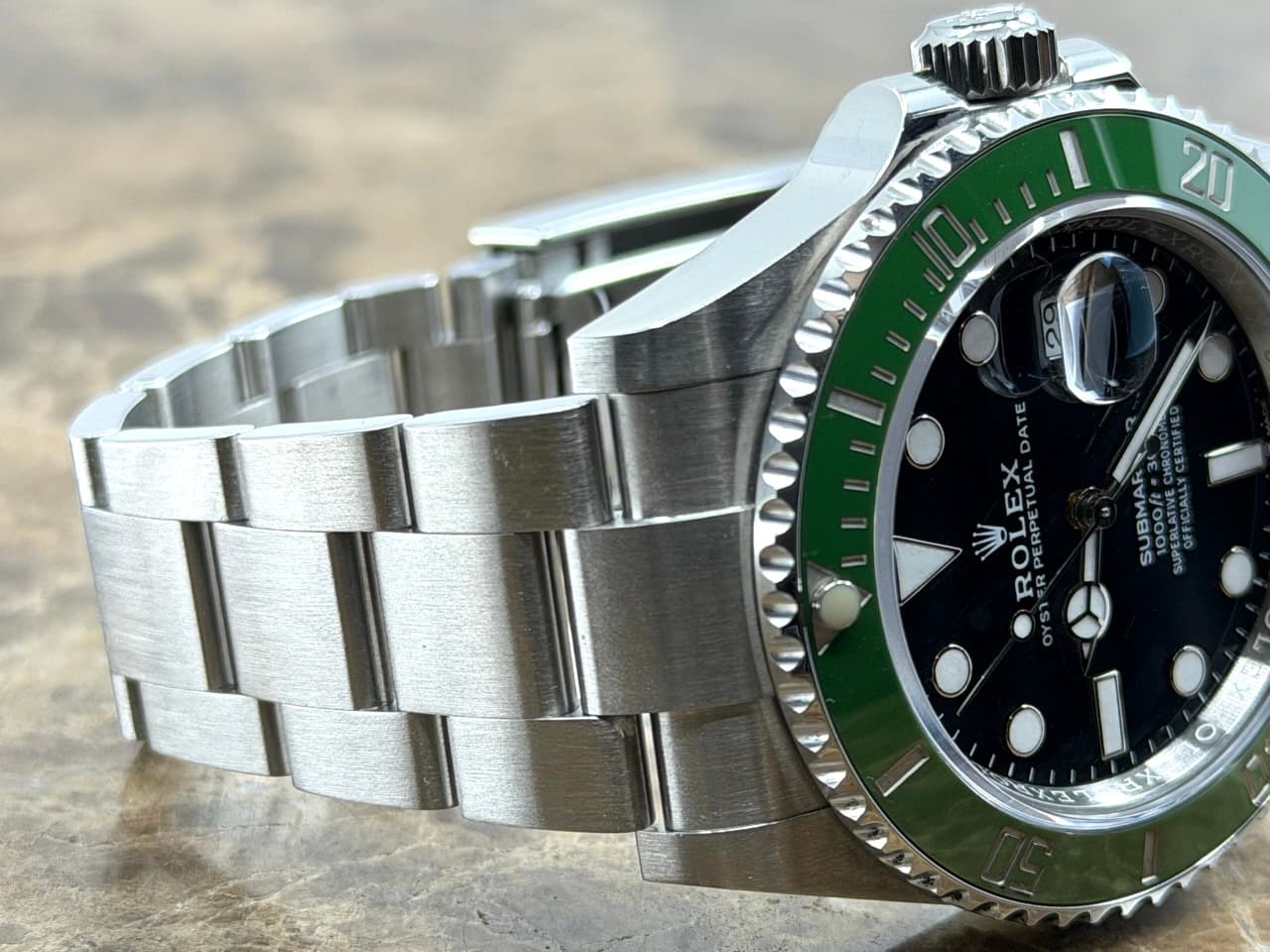Rolex Submariner with Date Green Ceramic Bezel and Black dial Box Papers Year nickname Starbucks 126610LV - Image 3