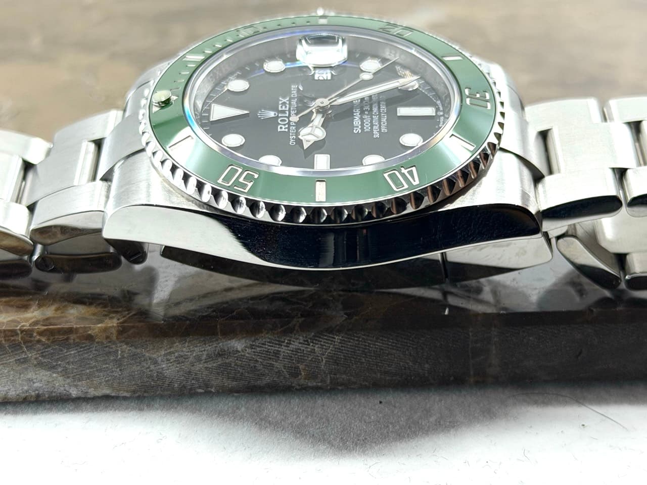 Rolex Submariner with Date Green Ceramic Bezel and Black dial Box Papers Year nickname Starbucks 126610LV - Image 9