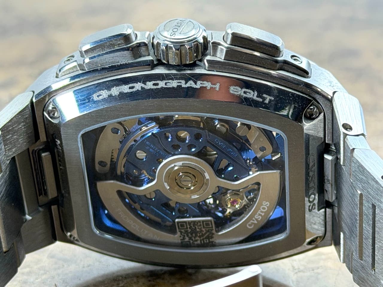 CVSTOS Metropolitan Chrono 42mm Automatic Titanium Blue SQLT / Rainbow F00112.4213004 with Box 4 Extra Straps LIMITED EDITION - Image 6