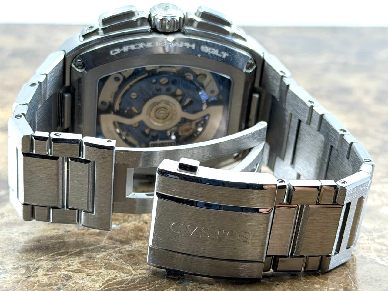CVSTOS Metropolitan Chrono 42mm Automatic Titanium Blue SQLT / Rainbow F00112.4213004 with Box 4 Extra Straps LIMITED EDITION - Image 7