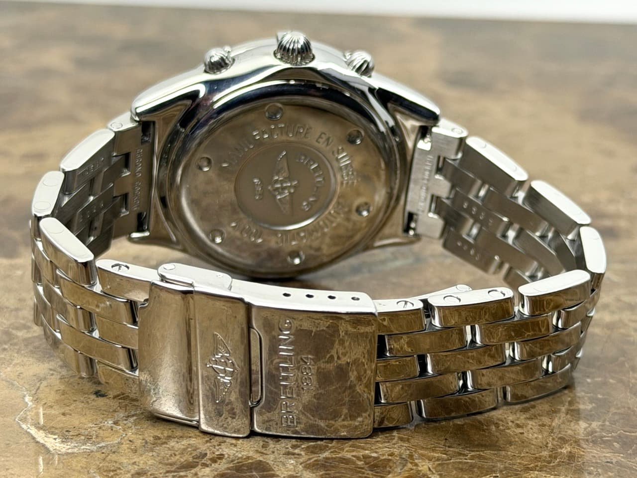 Breitling Cockpit Chronograph 37mm Automatic Black Dial and Pilot Bracelet with Box and Papers A30012 - Image 7