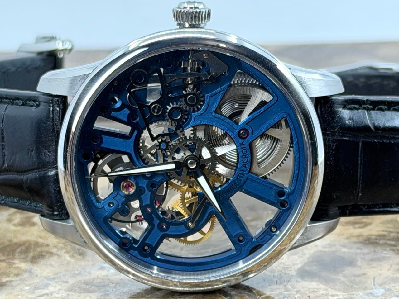 Maurice Lacroix Masterpiece Skeleton 43mm Manual Wind with Box and Card MP7228-SS001-004-1 - Image 2
