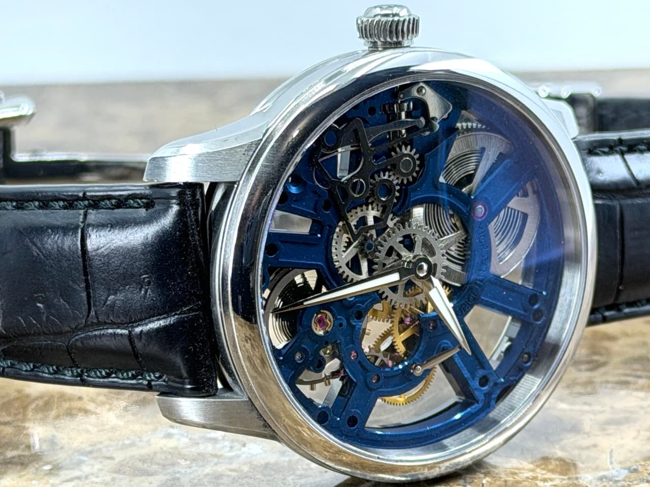 Maurice Lacroix Masterpiece Skeleton 43mm Manual Wind with Box and Card MP7228-SS001-004-1 - Image 3