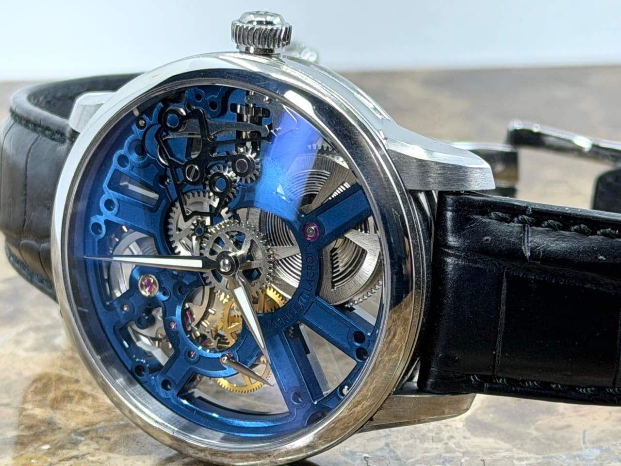 Maurice Lacroix Masterpiece Skeleton 43mm Manual Wind with Box and Card MP7228-SS001-004-1 - Image 4