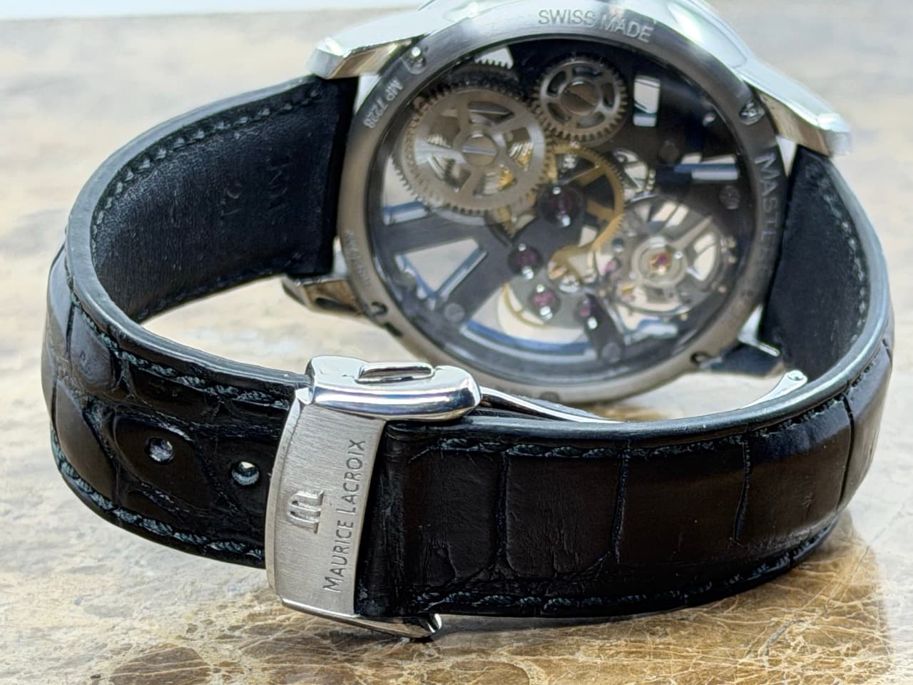Maurice Lacroix Masterpiece Skeleton 43mm Manual Wind with Box and Card MP7228-SS001-004-1 - Image 10