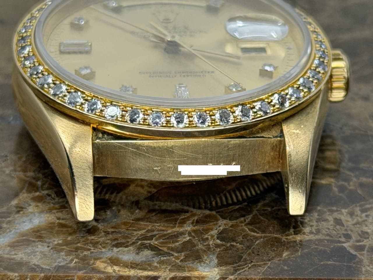Rolex President Day Date 36mm 18k Yellow Gold Automatic 18348 DOUBLE QUICK Factory Diamond Bezel and Dial - Image 12