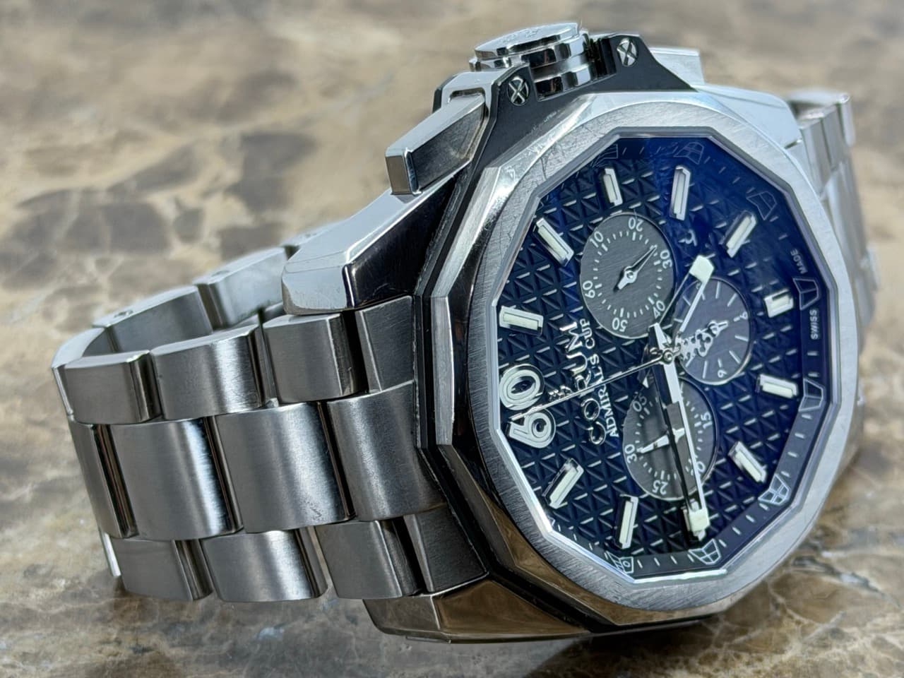 Corum Admiral's Cup AC-One Chronograph 45mm Automatic Stainless Steel and Titanium 01.0116 with Corum Travel Box - Image 3