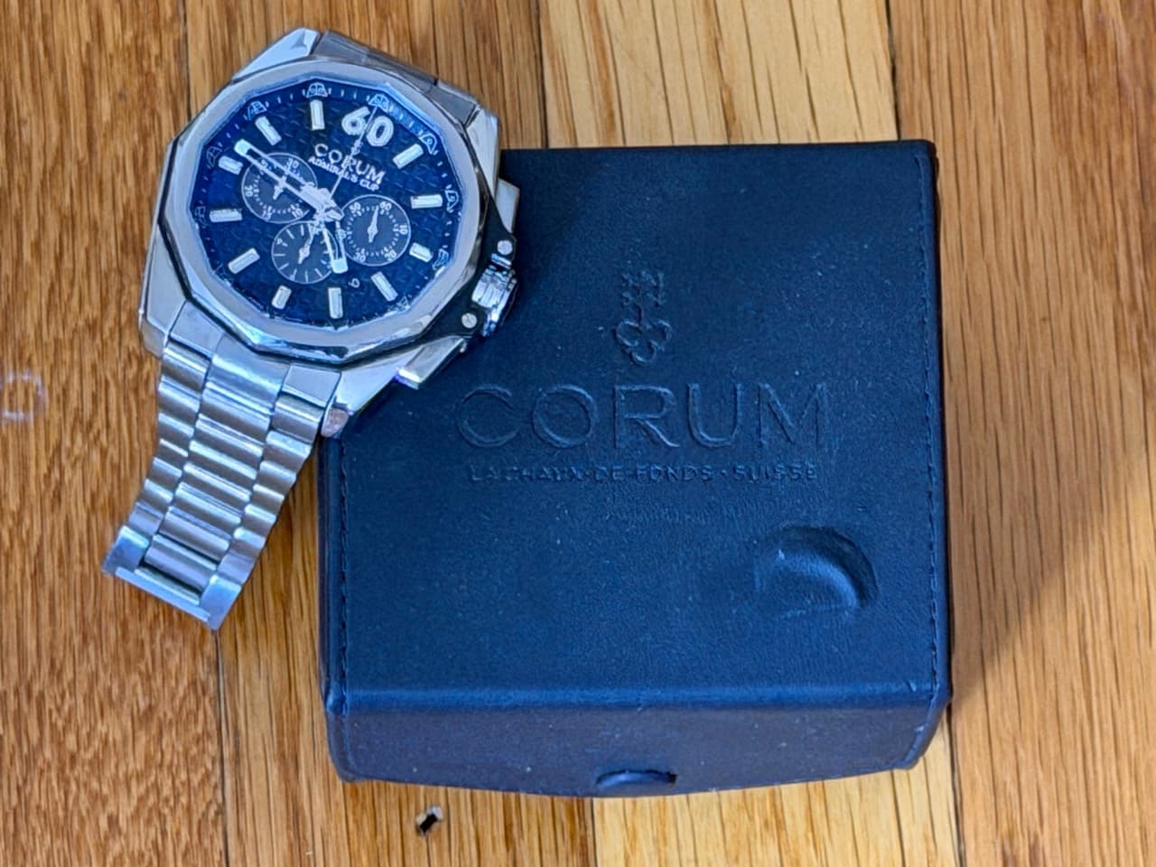 Corum Admiral's Cup AC-One Chronograph 45mm Automatic Stainless Steel and Titanium 01.0116 with Corum Travel Box - Image 12