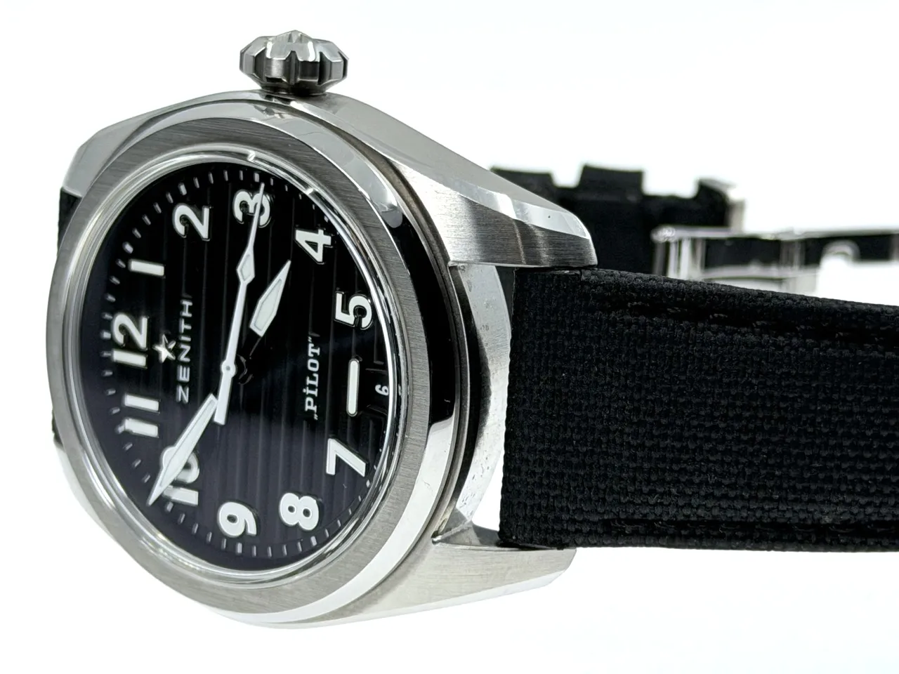 ZENITH Pilot Central Second and Date 40mm Automatic with Box Papers Card 03.4000.3620/21.I001