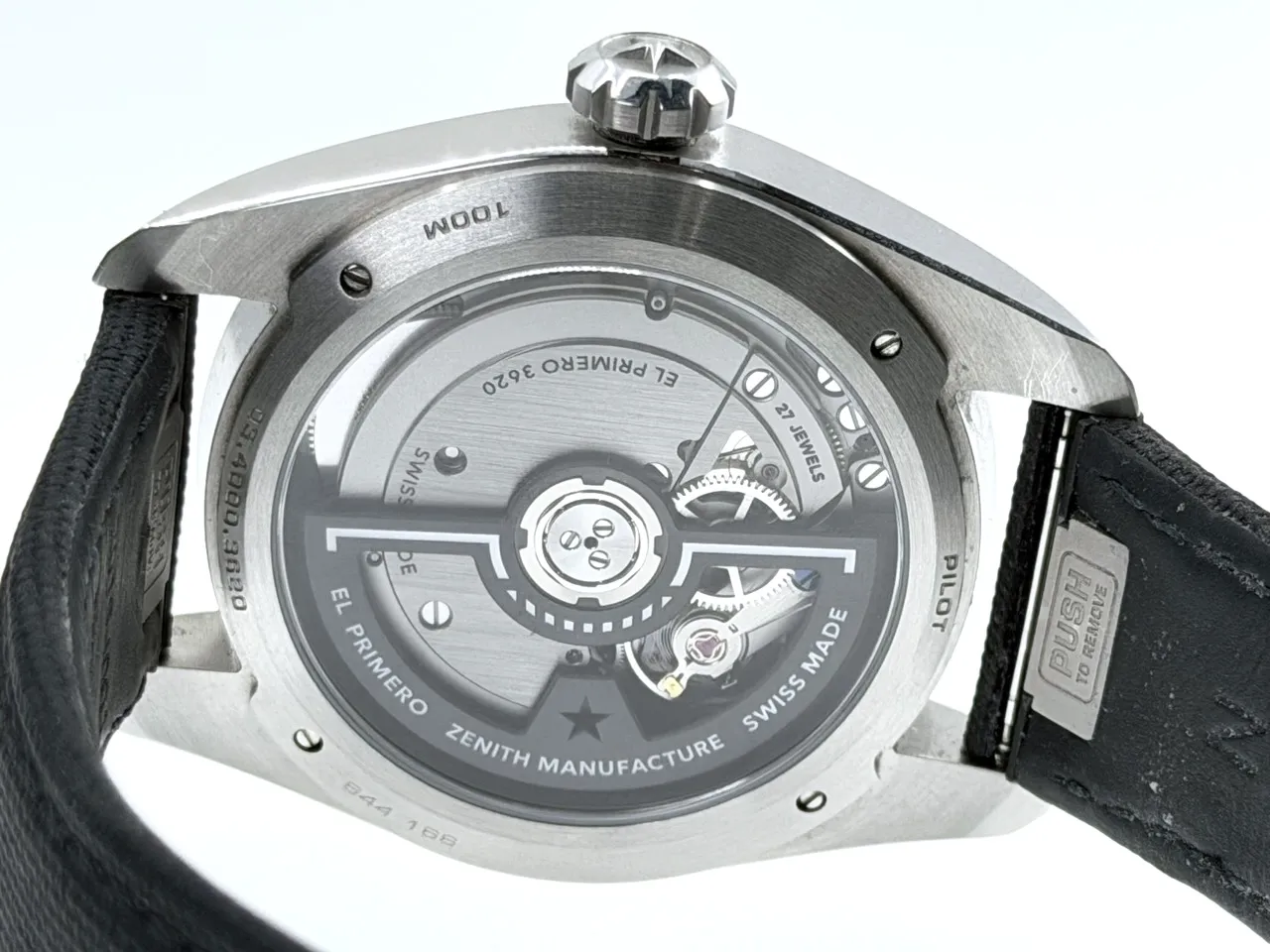 ZENITH Pilot Central Second and Date 40mm Automatic with Box Papers Card 03.4000.3620/21.I001