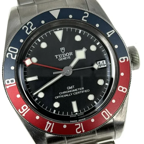 Tudor Black Bay GMT Heritage Pepsi automatic 41mm full size black dial box papers 79830RB