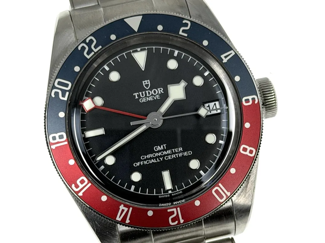 Tudor Black Bay GMT Heritage Pepsi automatic 41mm full size black dial box papers 79830RB