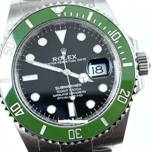 Rolex Submariner with Date Green Ceramic Bezel and Black dial Starbucks 126610LV Box Papers Year 2026