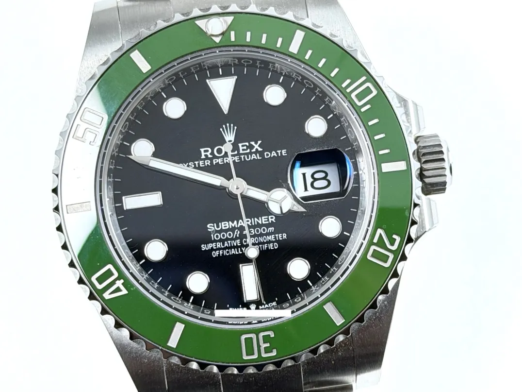 Rolex Submariner with Date Green Ceramic Bezel and Black dial Starbucks 126610LV Box Papers Year 2026