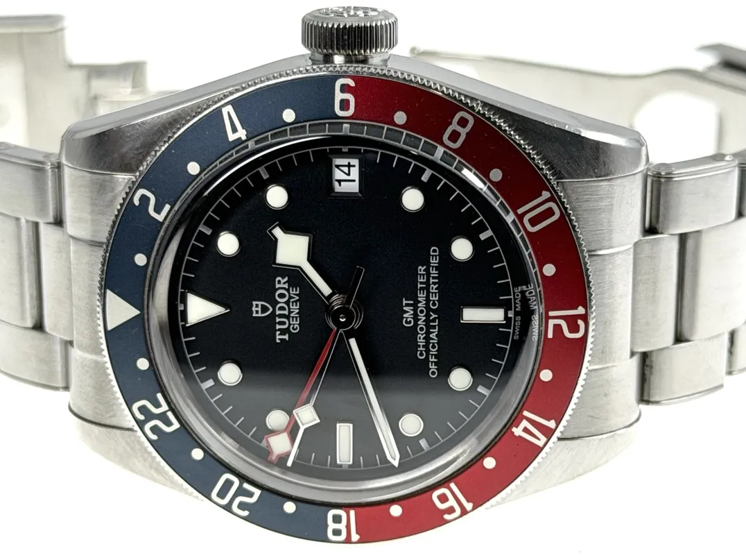 Tudor Black Bay GMT Heritage Pepsi automatic 41mm full size black dial box papers 79830RB