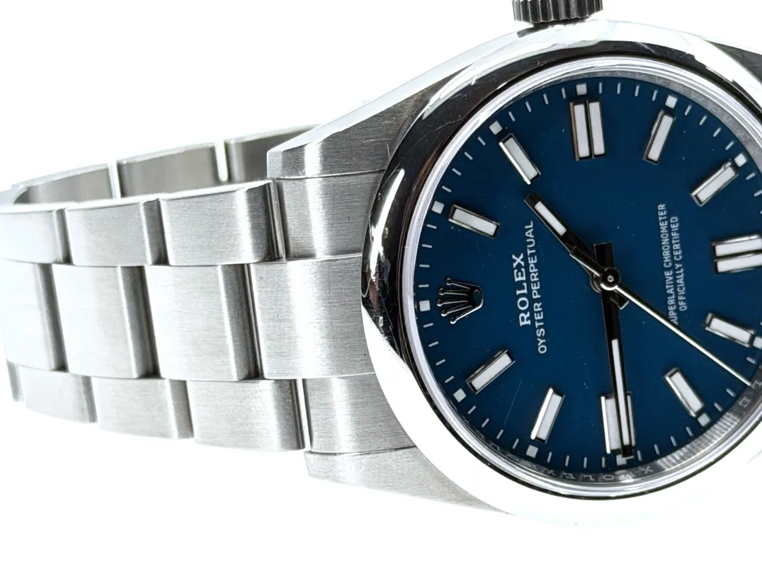 Rolex Oyster Perpetual 41 with Med Blue Dial model 134300 Box Papers Card Year 2025